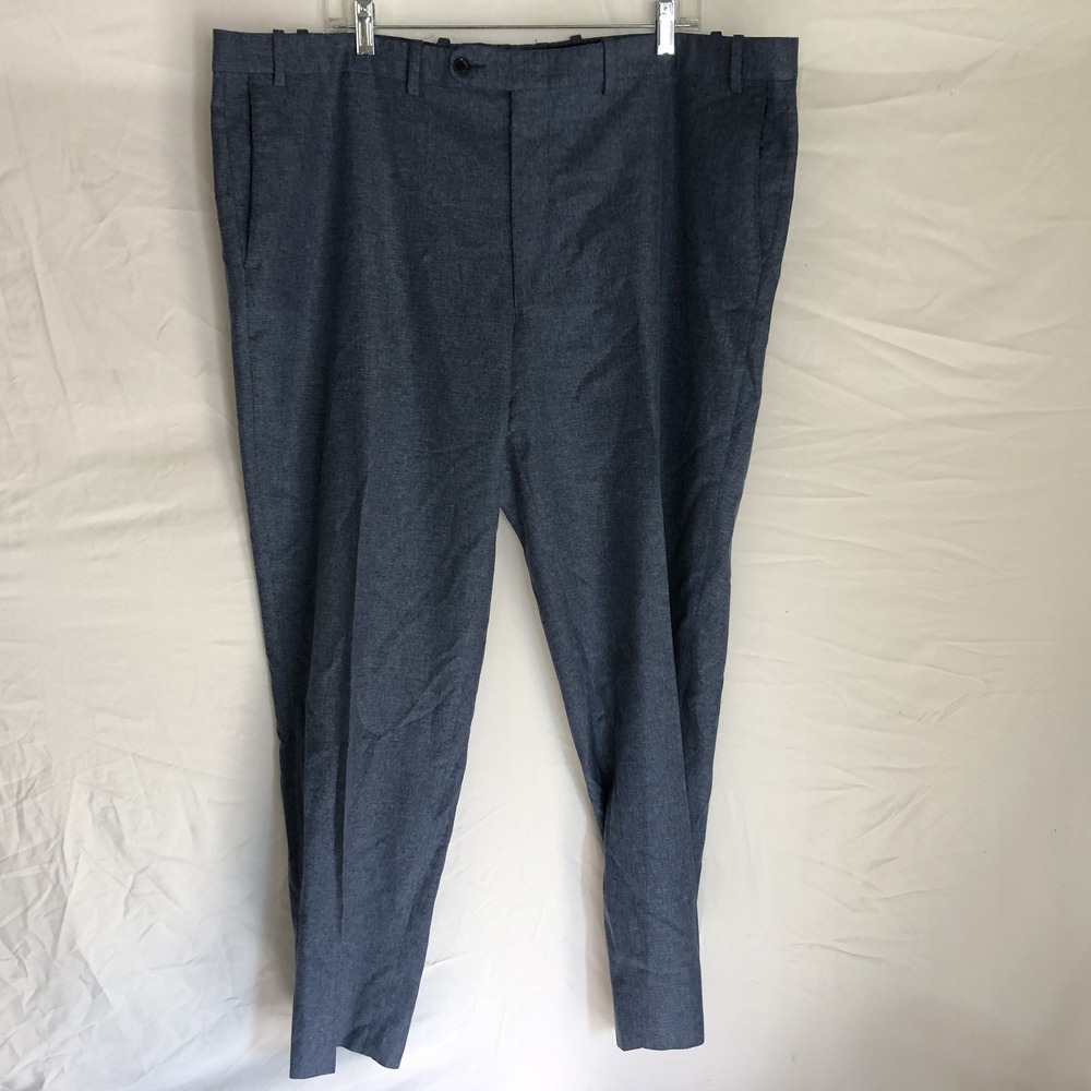 Peter Millar Dress Pants Mens 44x30 Blue Wool Cotton Stretch Chambray Canada